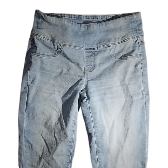 Kohl's Ultimate Pull On Light Blue Denim Jeggings Size Small with Pockets Kohls - Picture 2 of 5